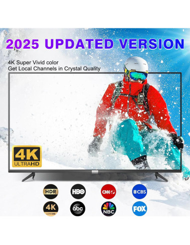 Antena de TV HIDB Interior HD 4K 1080P Recepción 241 km