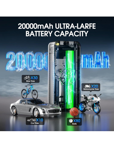 Compresor de Aire Portátil Evebless EB008 180PSI 35LPM