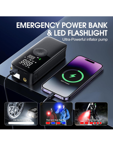 Compresor de Aire Portátil Evebless EB008 180PSI 35LPM