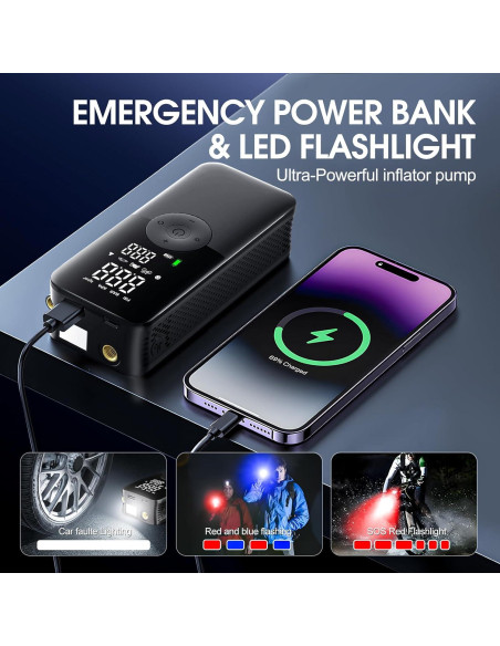 Compresor de Aire Portátil Evebless EB008 180PSI 35LPM