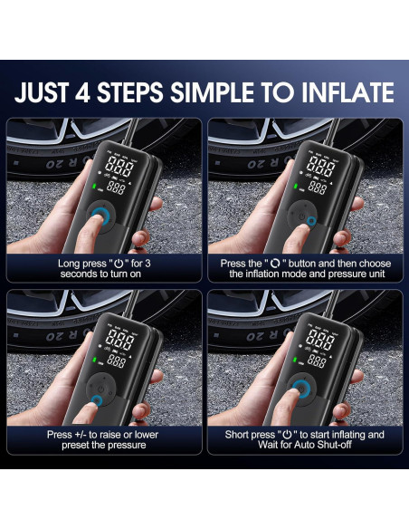 Compresor de Aire Portátil Evebless EB008 180PSI 35LPM