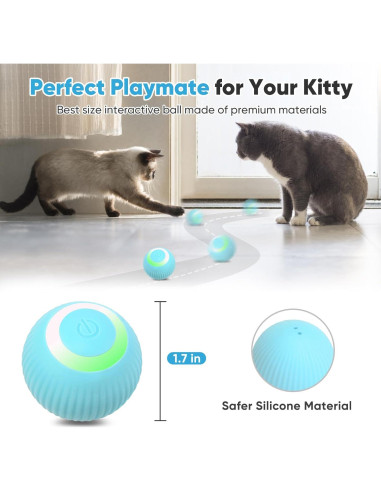 Bola Interactiva para Gatos Petbobi - Juguete Automático Verde