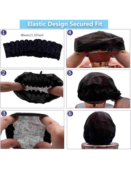 100 Fundas Desechables para Micrófono Negro Funda MIC-1