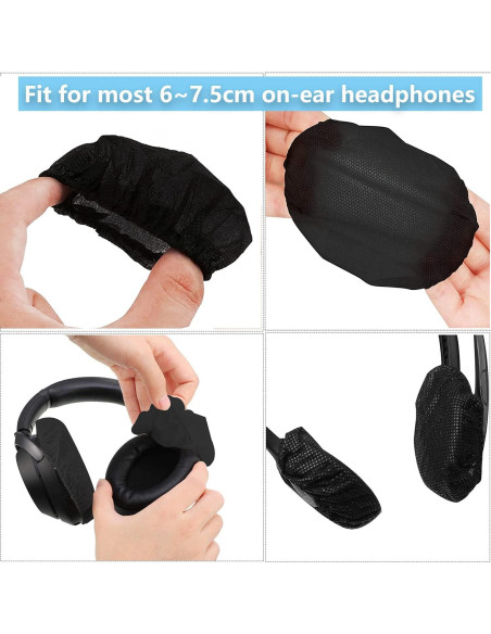 100 Fundas Desechables para Micrófono Negro Funda MIC-1