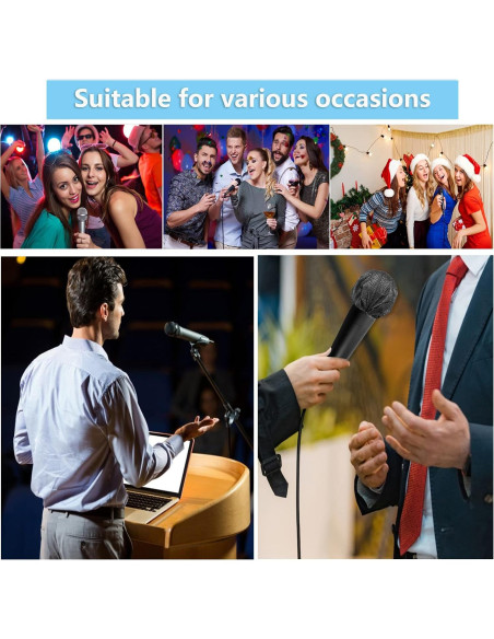 100 Fundas Desechables para Micrófono Negro Funda MIC-1