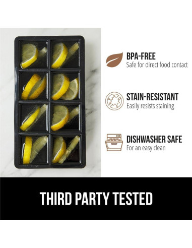 Bandeja de Hielo de Silicona GORILLA GRIP 8 Cubos Gigantes