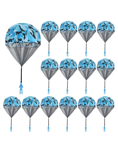 15 Juguetes Paracaídas Camuflaje Catcan 43 cm para Lanzar