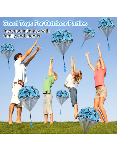 15 Juguetes Paracaídas Camuflaje Catcan 43 cm para Lanzar