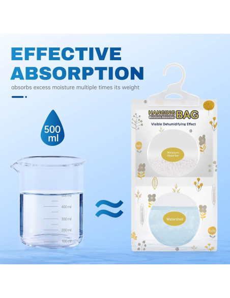 Paquete de 5 Paquetes Absorbentes de Humedad Vacplus 500ml