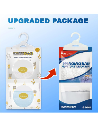 Paquete de 5 Paquetes Absorbentes de Humedad Vacplus 500ml