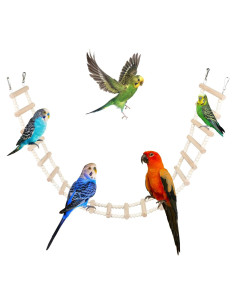 Escalera de Madera SIMENA 91.44 cm para Hámsters y Aves