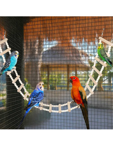 Escalera de Madera SIMENA 91.44 cm para Hámsters y Aves