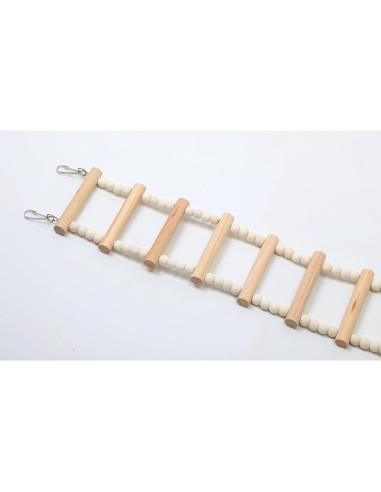 Escalera de Madera SIMENA 91.44 cm para Hámsters y Aves