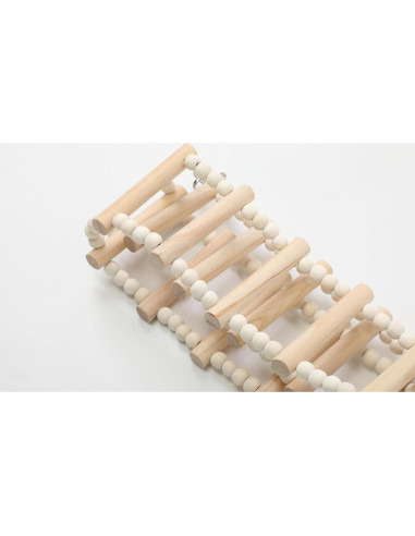 Escalera de Madera SIMENA 91.44 cm para Hámsters y Aves