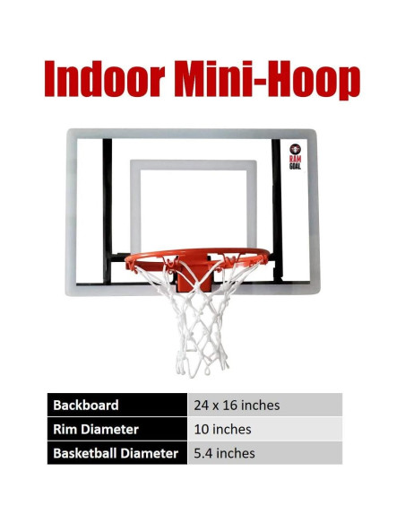 Aro de Baloncesto Mini RAMgoal para Montar en Pared 61 cm Aro de Baloncesto Mini RAMgoal para Montar en Pared 61 cm