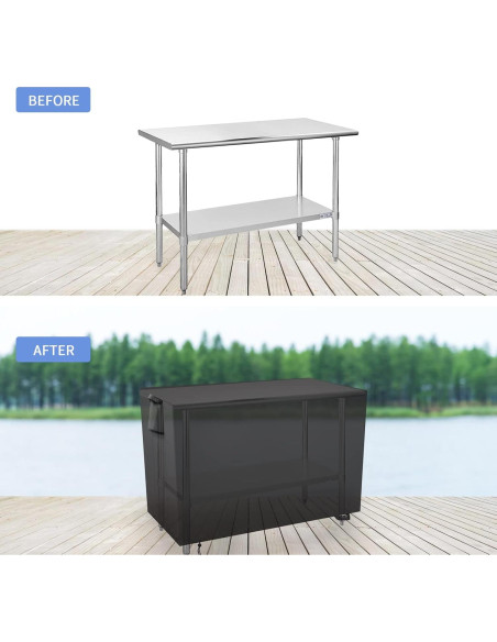 Cubierta de Mesa Exterior Youlvy Acero Inoxidable 121.9x61x88.9 cm