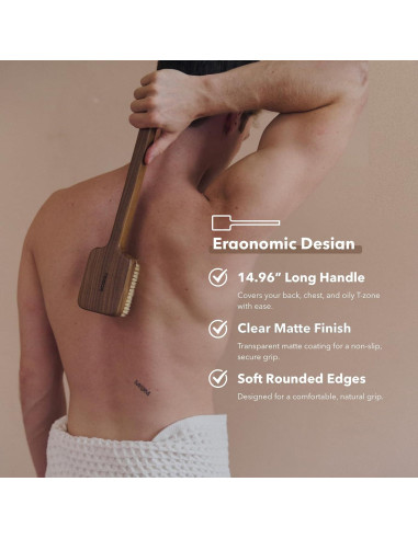 Cepillo Corporal de Cerda de Jabalí KOSMU HOME - Exfoliante Natural