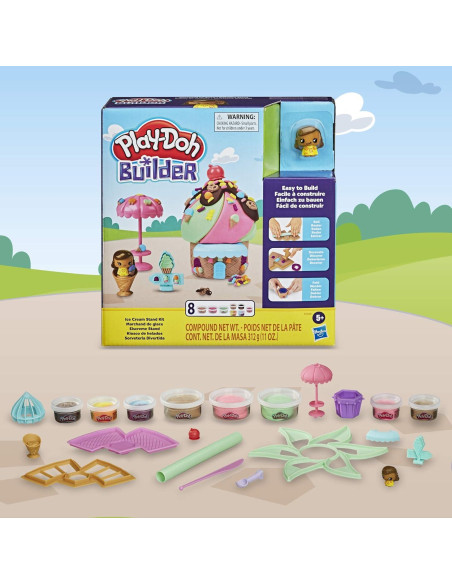 Kit de Construcción Stand de Helados Play-Doh para Niños 5+