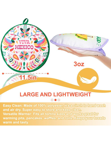 Calentador de Tortillas Duthcbw 2 Piezas Verde/Púrpura