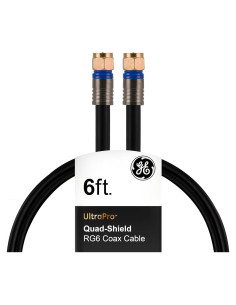 Cable Coaxial GE RG6 Pro 1.8 m Cuádruple Blindaje 3 GHz