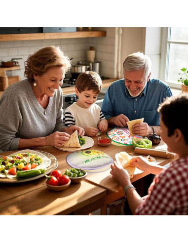Calentador de Tortillas Duthcbw 2 Piezas Verde/Púrpura