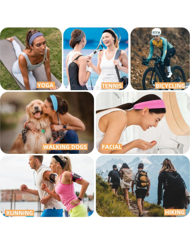 Banda para la cabeza AKTVSHOW para mujeres - 6 unidades antideslizantes