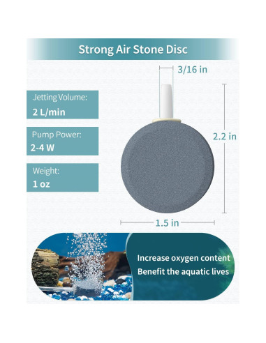 Disco de aire Pawfly para acuario 4 unidades 3.81 cm