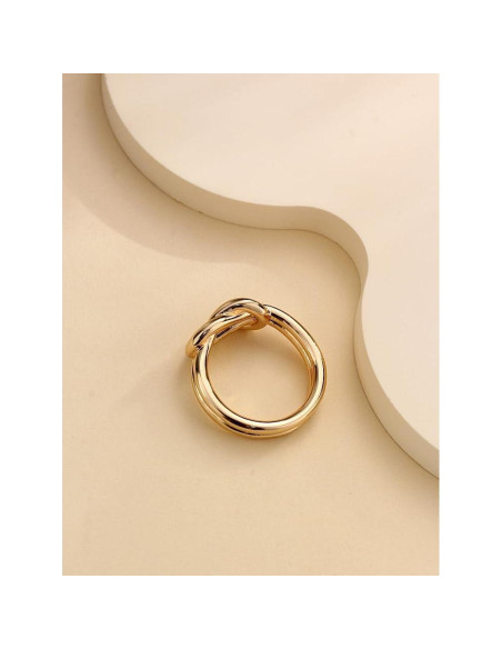 Anillo Broche de Bufanda de Seda Dainty Dorado 1.78x2.31cm