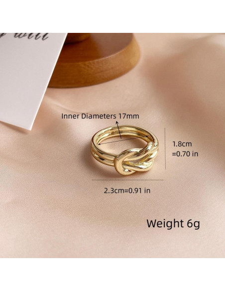 Anillo Broche de Bufanda de Seda Dainty Dorado 1.78x2.31cm