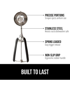 Cucharón de Acero Inoxidable Gorilla Grip 1 Cucharada Negro 2