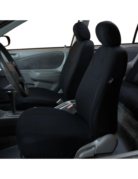 Fundas de Asiento FH Group + Alfombrillas de Piso - Negro Fundas de Asiento FH Group + Alfombrillas de Piso - Negro