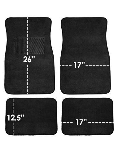 Fundas de Asiento FH Group + Alfombrillas de Piso - Negro