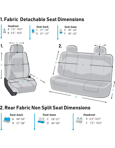 Fundas de Asiento FH Group + Alfombrillas de Piso - Negro