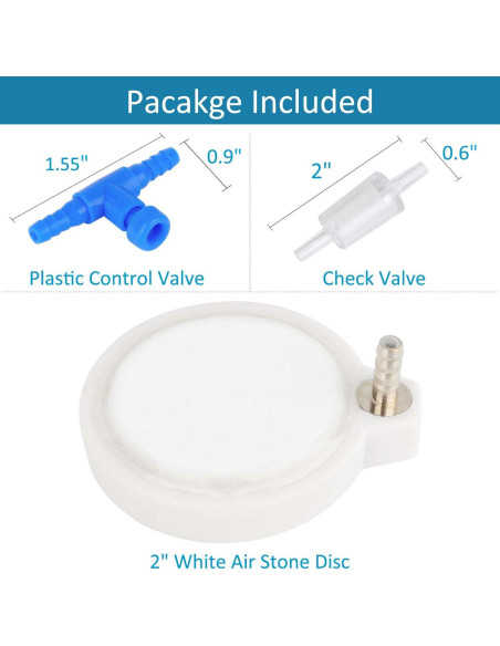 Difusor de burbujas de aire Pawfly 5.08 cm para acuario