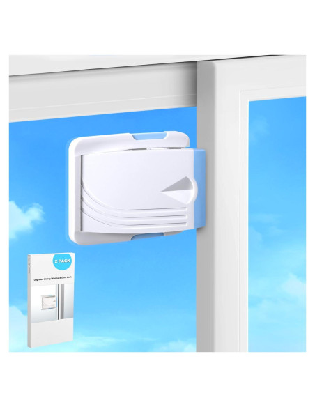 Cerradura de Puerta Deslizante STERGDE 2 Unidades Azul