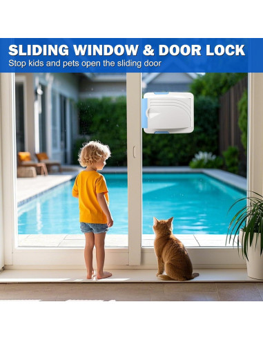 Cerradura de Puerta Deslizante STERGDE 2 Unidades Azul