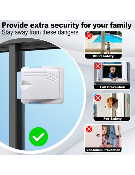 Cerradura de Puerta Deslizante STERGDE 2 Unidades Azul