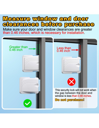 Cerradura de Puerta Deslizante STERGDE 2 Unidades Azul