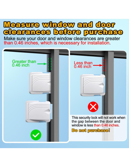 Cerradura de Puerta Deslizante STERGDE 2 Unidades Azul