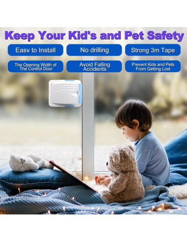 Cerradura de Puerta Deslizante STERGDE 2 Unidades Azul