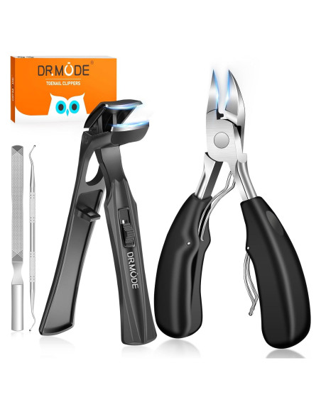 Cortauñas Ergonómico DRMODE con Cabeza Angulada para Uñas Gruesas