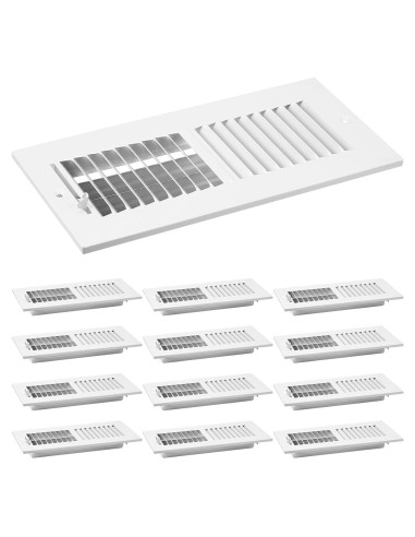 Cubierta de Ventilación Zonon 12 Pcs 25.4x10.16 cm Blanca