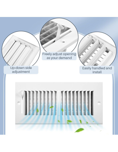 Cubierta de Ventilación Zonon 12 Pcs 25.4x10.16 cm Blanca