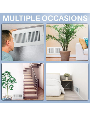 Cubierta de Ventilación Zonon 12 Pcs 25.4x10.16 cm Blanca