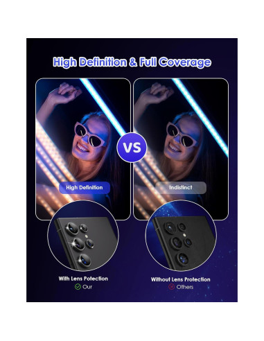 Protector de Lente de Cámara Kanosan para Galaxy S24 Ultra 9H