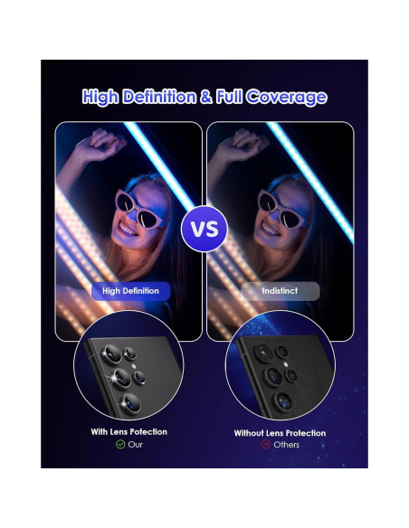 Protector de Lente de Cámara Kanosan para Galaxy S24 Ultra 9H