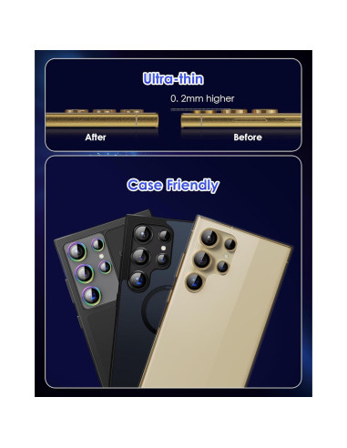 Protector de Lente de Cámara Kanosan para Galaxy S24 Ultra 9H