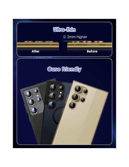 Protector de Lente de Cámara Kanosan para Galaxy S24 Ultra 9H