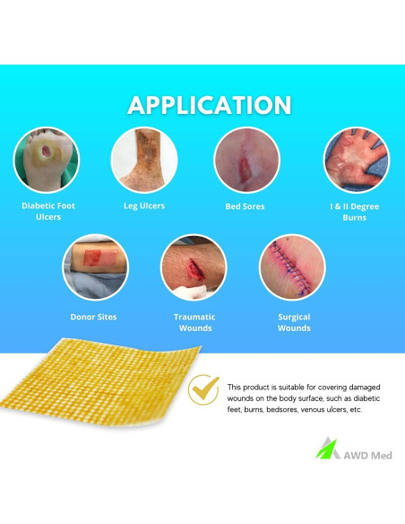 Vendas de Miel Manuka AWD - Parches Médicos 10 Unidades 5.08cm