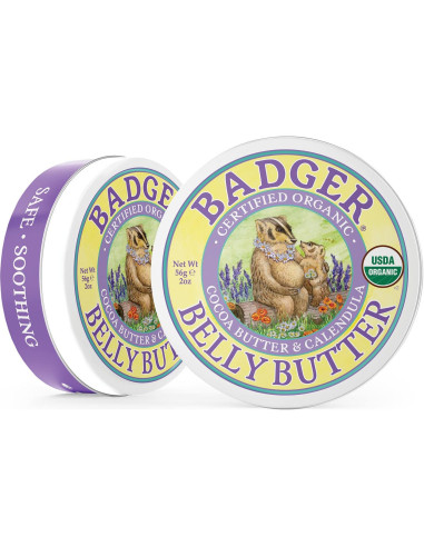 Mantequilla de Vientre Badger 56.7g - Crema Orgánica para Estrías